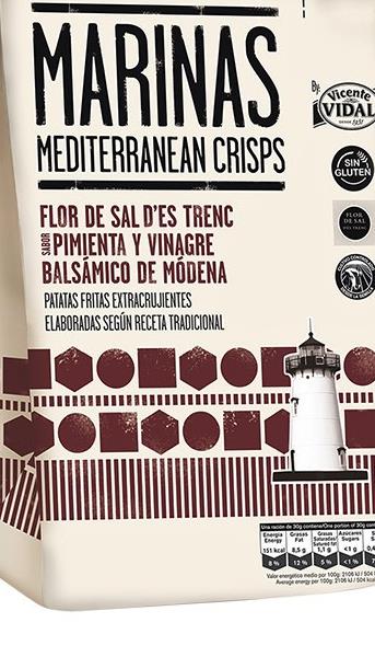 Patatas Flor de sal d'es trenc pimienta y vinagre balsámico